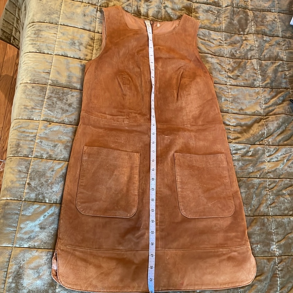 STUNNING Real Leather Vintage Dress - Picture 4 of 7